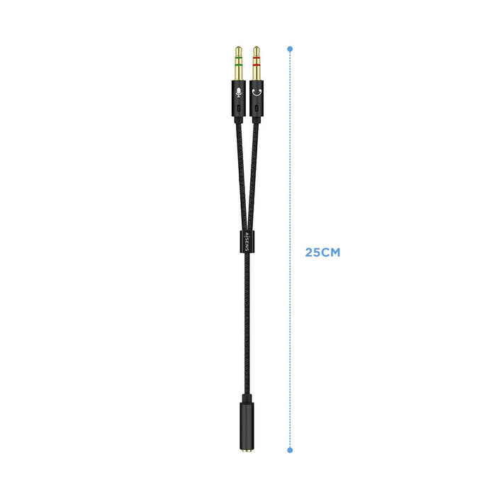EAN 8436574704785 - AISENS A128-0418 cable de audio 0,25 m 2 x 3.5mm 3,5mm imagen 2