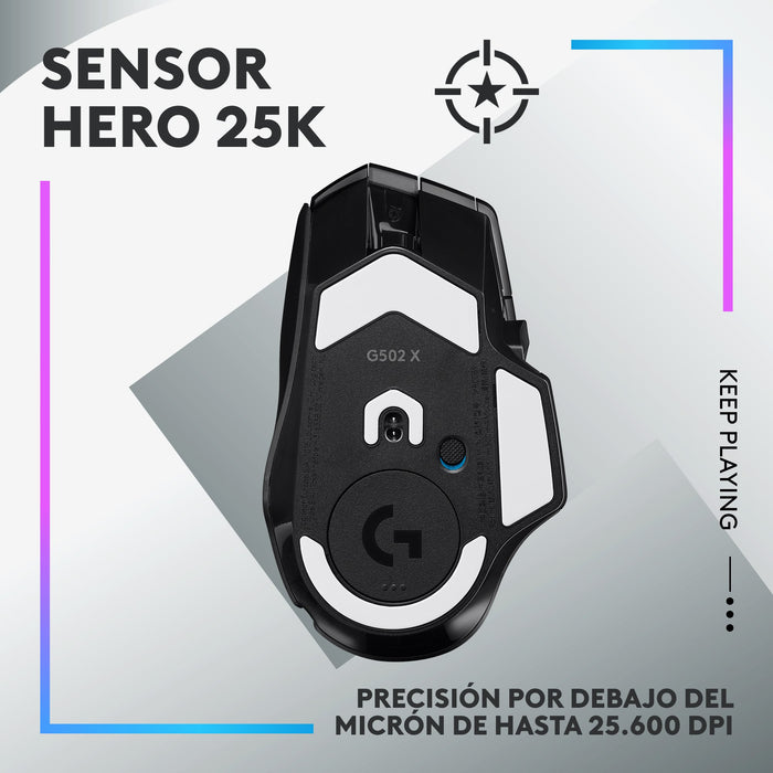 EAN 5099206096349 - Logitech G 910-006163 ratón Juego mano derecha RF inalámbrico Óptico 25600 DPI imagen 11