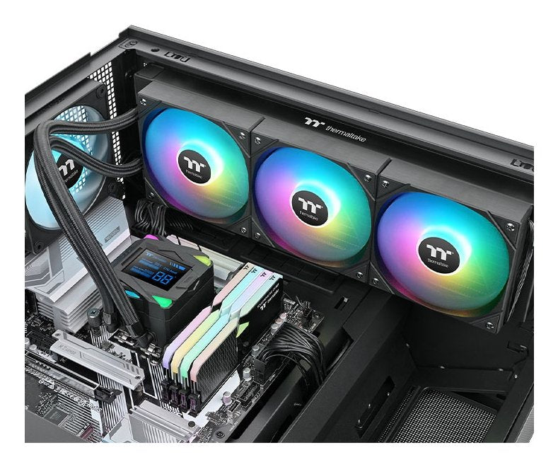 EAN 4711658540287 - Thermaltake LA360-S ARGB Placa base Kit de refrigeración líquida 12 cm Negro 1 pieza(s) imagen 5
