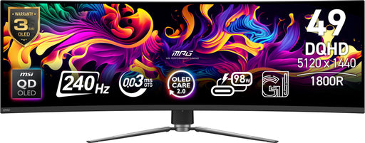 EAN 4711377237932 - MSI MPG 491CQPX QD-OLED pantalla para PC 124,5 cm (49") 5120 x 1440 Pixeles Dual QHD Negro imagen 1