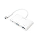EAN 4052792038743 - LogiLink 0.14m, 2xUSB-C/VGA+USB-A Adaptador gráfico USB 1920 x 1200 Pixeles Blanco imagen 1