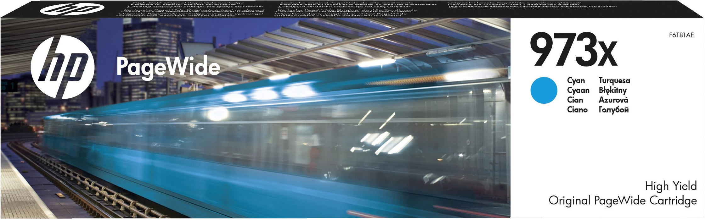 EAN 0193808160950 - HP 973X High Yield Cyan Original PageWide Cartridge cartucho de tinta 1 pieza(s) Alto rendimiento (XL) imagen 1