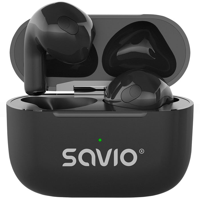 EAN 5901986049500 - Savio TWS-02 PRO auricular y casco Auriculares Inalámbrico Dentro de oído Música/uso diario USB Tipo C Bl imagen 4