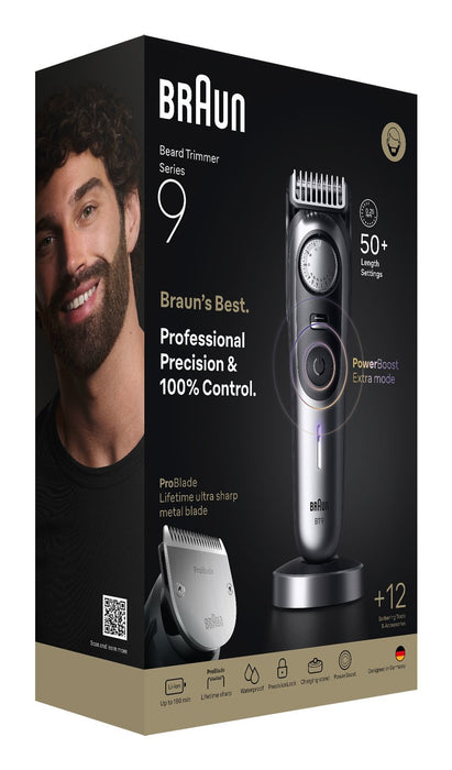 EAN 7500435244855 - Braun BeardTrimmer 9 BT9560 Batería 52 2 cm Mojado y seco Negro, Gris imagen 3