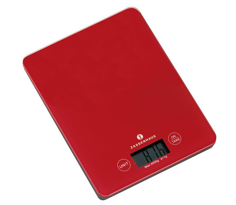 EAN 4006528073218 - Zassenhaus Balance Rojo Encimera Rectángulo Báscula electrónica de cocina imagen 1