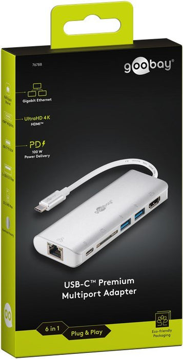 EAN 4040849767883 - Goobay 76788 base para portátil y replicador de puertos USB Tipo C Plata imagen 10