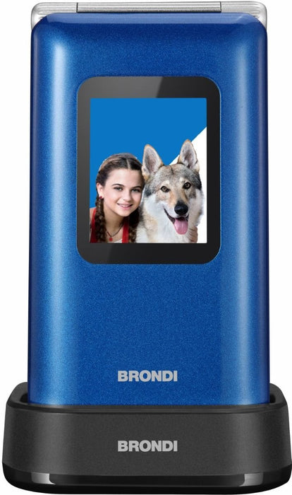 EAN 8015908790016 - Brondi Amico Prezioso 7,11 cm (2.8") Azul Teléfono para personas mayores imagen 1
