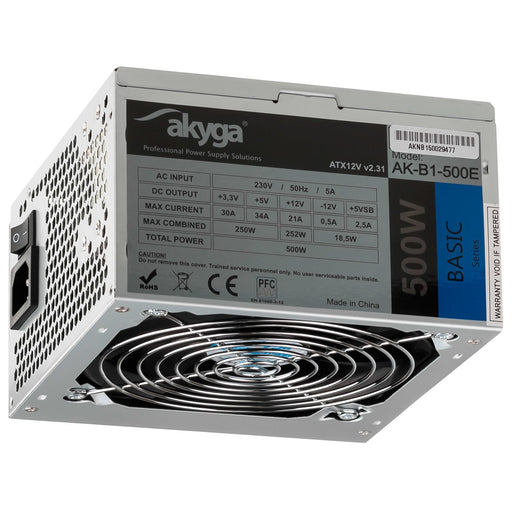 EAN 5901720133236 - Akyga AK-B1-500E unidad de fuente de alimentación 500 W 20+4 pin ATX ATX Gris imagen 2