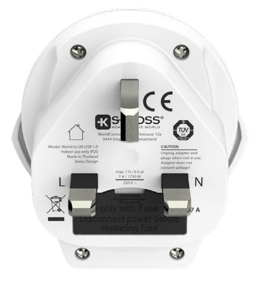 EAN 7640166323211 - Skross 1.500267 adaptador de enchufe eléctrico Tipo G (RU) Universal Blanco imagen 2