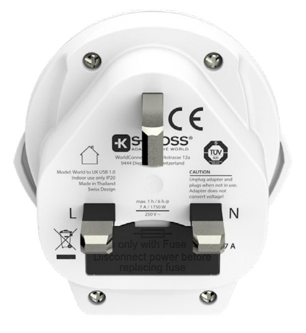 EAN 7640166323211 - Skross 1.500267 adaptador de enchufe eléctrico Tipo G (RU) Universal Blanco imagen 2