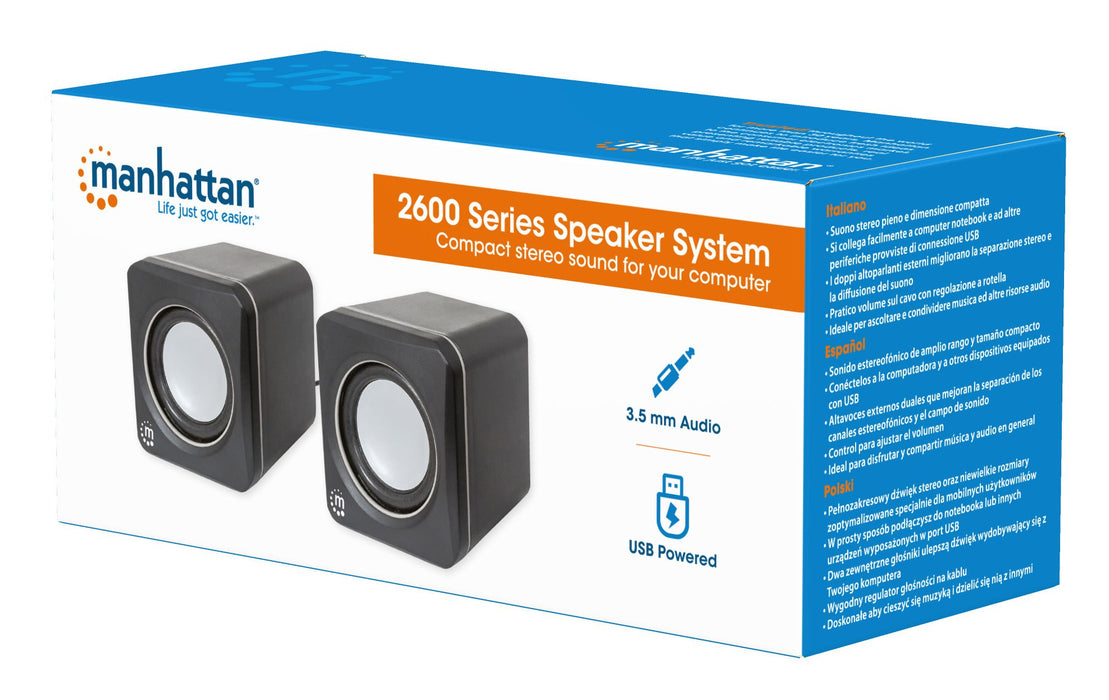 EAN 0766623166898 - Manhattan 2600 conjunto de altavoces PC/ordenador portátil Negro 3 W imagen 9