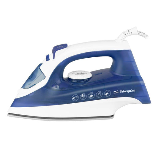 EAN 8435568406384 - Orbegozo SV 2250 plancha Plancha vapor-seco Suela de cerámica 2200 W Azul, Blanco imagen 1