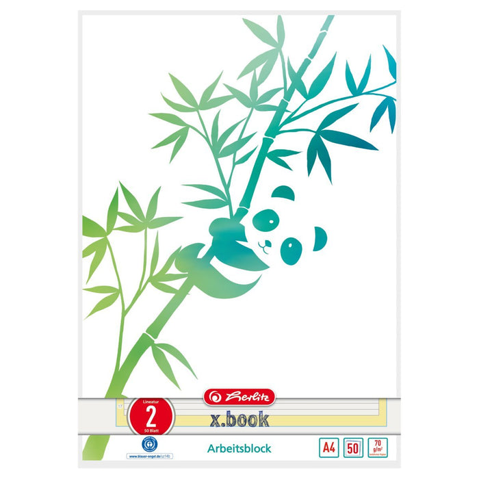 EAN 4008110295879 - Herlitz GREENline cuaderno y block A4 50 hojas Verde, Blanco imagen 1