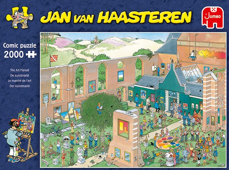 EAN 8710126200230 - Jan van Haasteren he Art Market 2000 pcs Puzzle rompecabezas 2000 pieza(s) Dibujos imagen 9