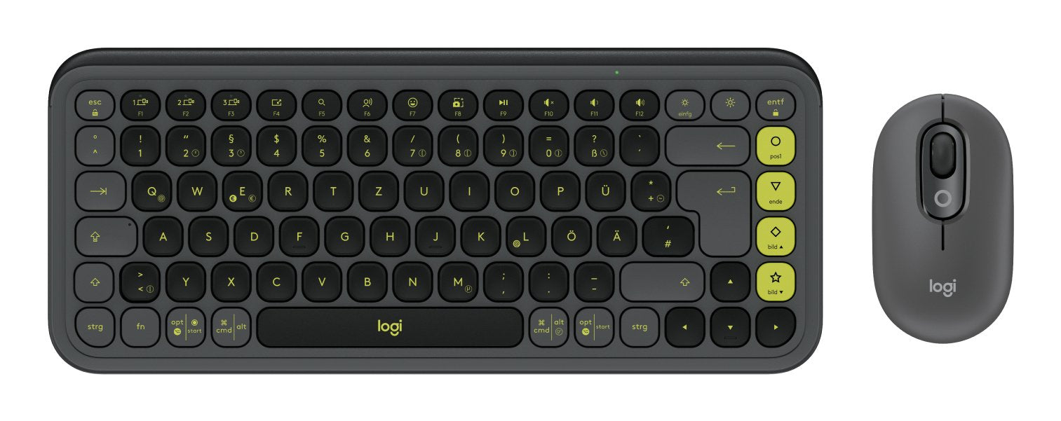 EAN 5099206127647 - Logitech 920-013106 teclado Ratón incluido Universal Bluetooth QWERTZ Alemán Grafito, Verde imagen 1