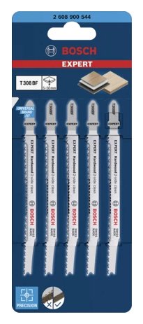EAN 4059952537689 - Bosch EXPERT ‘HARDWOOD 2-SIDE CLEAN’ T308 BF Hoja de sierra de vaivén Bimetálico 5 pieza(s) imagen 2