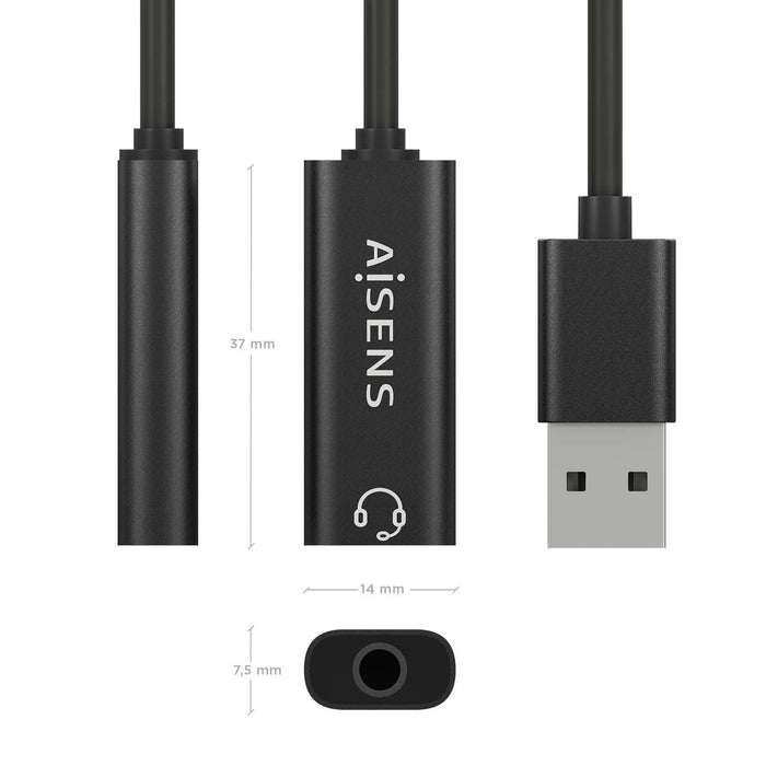 EAN 8436574709810 - AISENS A106-0770 cambiador de género para cable 3.5 mm imagen 3