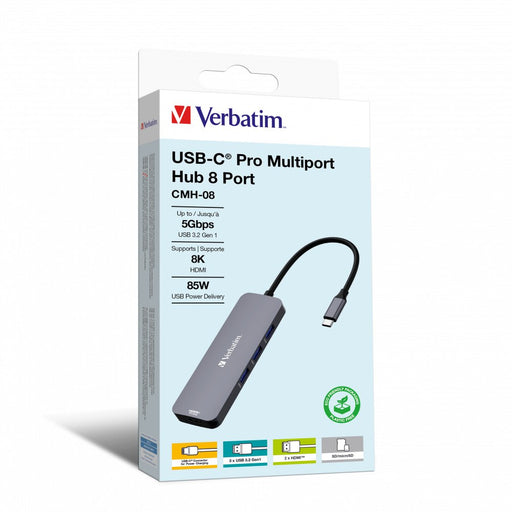 EAN 0023942321514 - Verbatim CMH-08 USB Tipo C 5000 Mbit/s Plata imagen 1