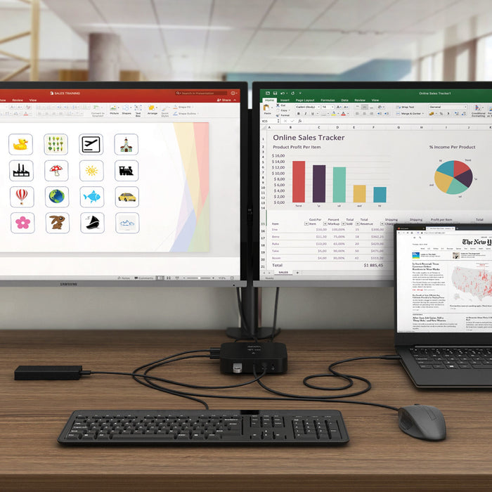 EAN 7640186417044 - DICOTA D31949 base para portátil y replicador de puertos Alámbrico USB Tipo C Negro imagen 5