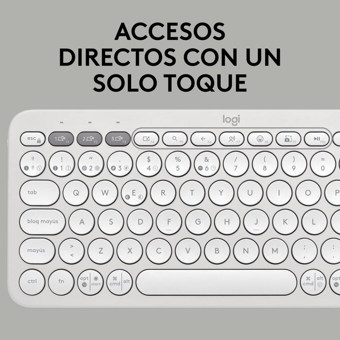 EAN 5099206111226 - Logitech 920-011828 teclado Universal RF Wireless + Bluetooth QWERTY Español Blanco imagen 9