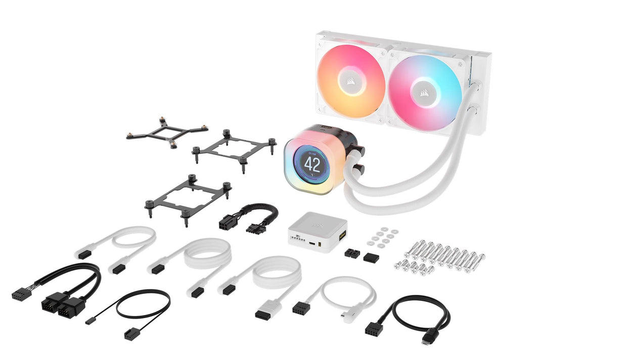 EAN 0840440482970 - Corsair iCUE LINK TITAN 240 RX LCD Procesador Sistema de refrigeración líquida todo en uno 12 cm Blanco 1 imagen 4