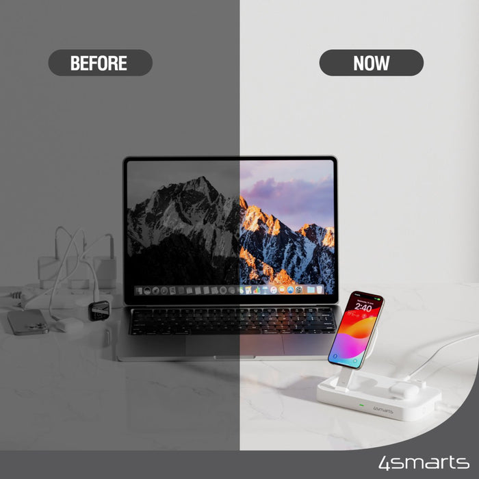 EAN 4252011907878 - 4smarts Qi2 Universal Blanco Corriente alterna Cargador inalámbrico Carga rápida Interior imagen 6
