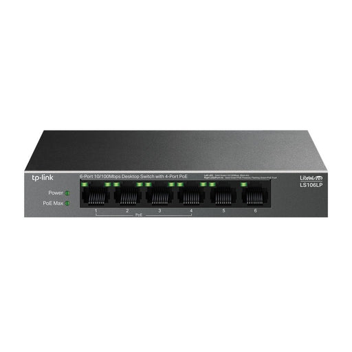 EAN 4895252504606 - TP-Link LiteWave LS106LP switch No administrado Fast Ethernet (10/100) Energía sobre Ethernet (PoE) Negro imagen 1