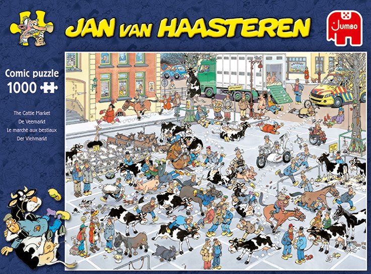 EAN 8710126190753 - Jan van Haasteren The Cattle Market 1000 pcs Puzzle rompecabezas 1000 pieza(s) Dibujos imagen 6