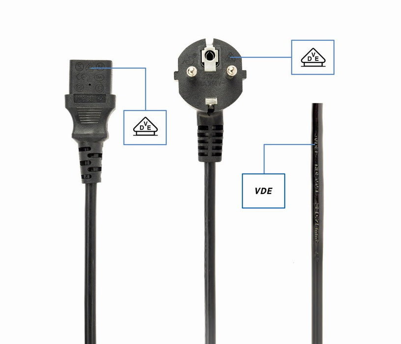 EAN 8716309026758 - Gembird PC-186-VDE-10M cable de transmisión Negro CEE7/4 C14 acoplador imagen 6