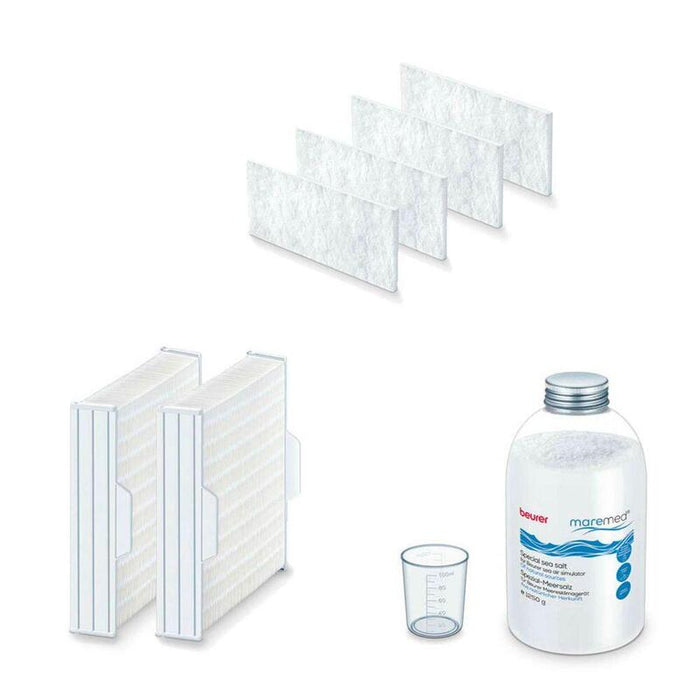 Set Combinado Beurer Maremed Mk 500, Filtro + Botella De Sal 1.250g, 7 Piezas 68121