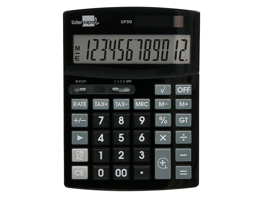 EAN 8423473040892 - Liderpapel XF30 calculadora Escritorio Calculadora básica Negro imagen 1