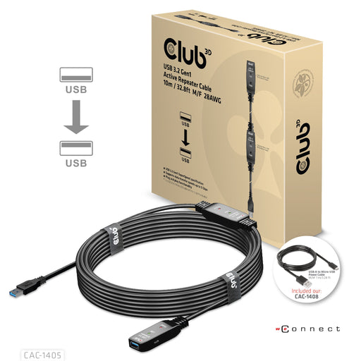 EAN 8719214471781 - CLUB3D CAC-1405 cable USB USB 3.2 Gen 2 (3.1 Gen 2) 10 m USB A Negro imagen 2