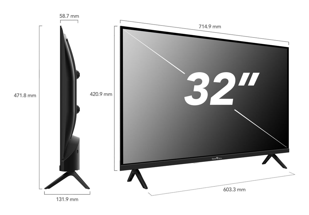 EAN 5999862972141 - Smart-Tech 32HH01K Televisor 81,3 cm (32") HD Smart TV Wifi Negro 180 cd / m² imagen 5