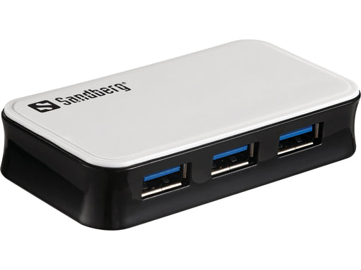 EAN 5705730133725 - Sandberg 133-72 hub de interfaz USB 3.2 Gen 1 (3.1 Gen 1) Micro-B 5000 Mbit/s Negro, Blanco imagen 1