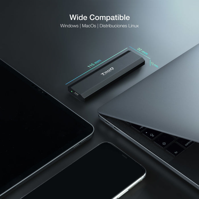 EAN 8433281011427 - TooQ Shura Caja externa para unidad de estado sólido (SSD) Negro M.2 imagen 6
