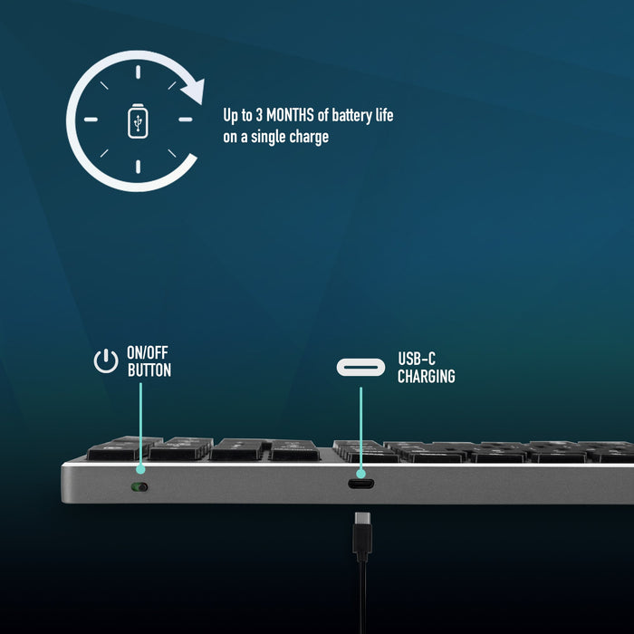 EAN 8435430619423 - NGS FORTUNE-BT, AZERTY, FR teclado Universal Bluetooth Francés Negro, Plata imagen 12