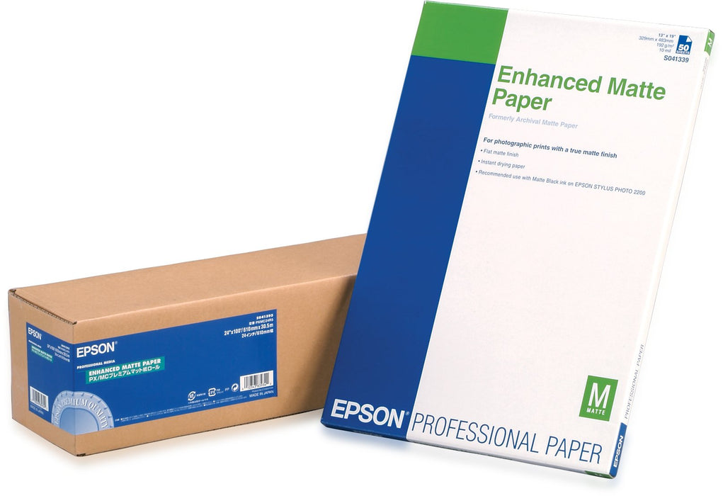 EAN 0010343839342 - Epson Enhanced Paper, 24" x 30.5 m, 189g/m² formato grande Mate imagen 1