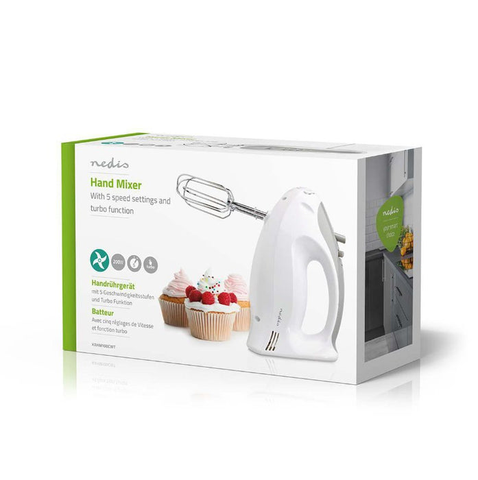 EAN 5412810330218 - Nedis KAHM100CWT batidora Batidora de mano 200 W Gris, Blanco imagen 13