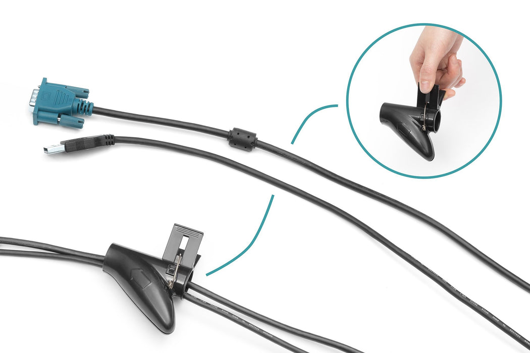 EAN 4016032464136 - Digitus DA-90508 organizador de cables Escritorio/pared Negro 1 pieza(s) imagen 7