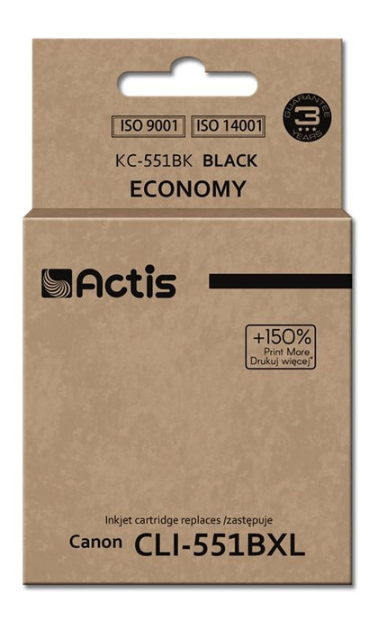 EAN 5901443019701 - Actis KC-551Bk cartucho de tinta 1 pieza(s) Compatible Rendimiento estándar Negro imagen 1
