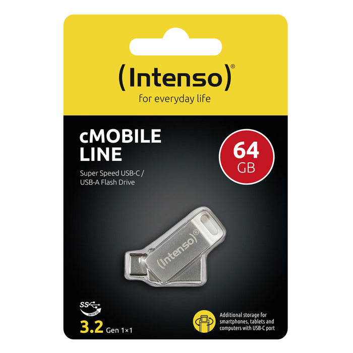 EAN 4034303025084 - Intenso cMobile Line unidad flash USB 64 GB USB Type-A / USB Type-C 3.2 Gen 1 (3.1 Gen 1) Plata imagen 8