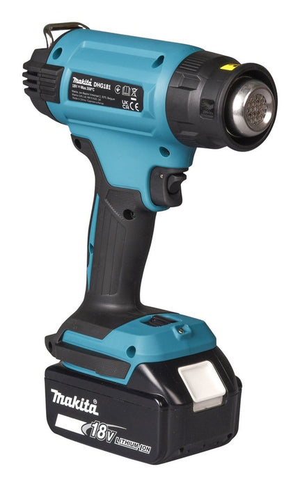 EAN 88381760393 - Makita DHG181ZJ pistola de calor Pistola de aire caliente 200 l/min 550 °C Negro, Verde azulado imagen 7