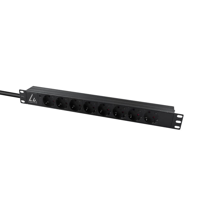EAN 5715063052983 - Lanview LVR-3MSCH-LIC-SCH8 unidad de distribución de energía (PDU) 8 salidas AC 1U Negro imagen 2