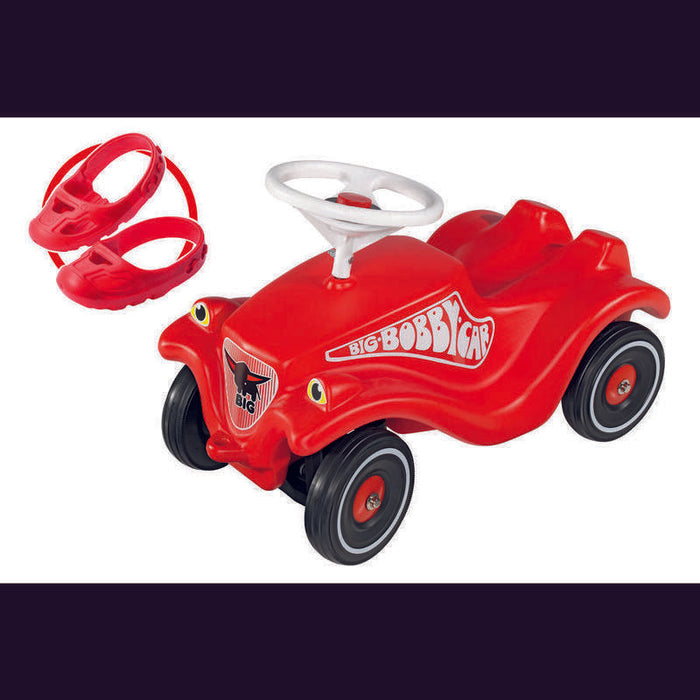 Big Bobby Car Classic Rojo Con Ruedas Silenciosas Y Protector De Zapatos