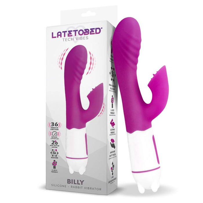 Billy Vibrador Usb 36 Funciones Silicona Púrpura