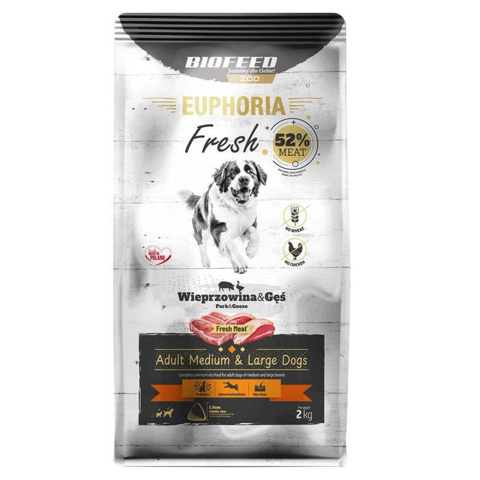 Biofeed Euphoria Fresh Meat Adult Medium & Large Wieprzowina I Ges 2kg