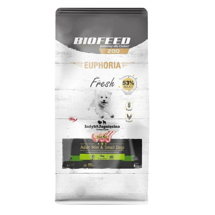 Biofeed Euphoria Fresh Meat Adult Mini & Small Indyk I Jagniecina 8kg