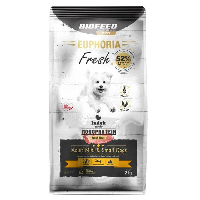 Biofeed Euphoria Fresh Meat Adult Mini & Small Indyk Monoprotein 2kg