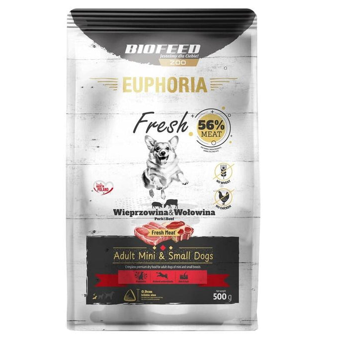 Biofeed Euphoria Fresh Meat Adult Wieprz/Wolow Xs/S 0,5kg