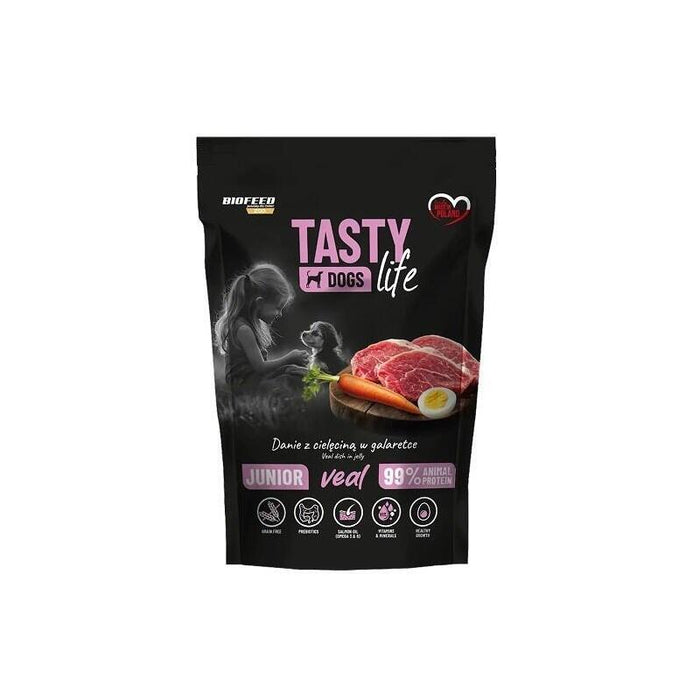 Biofeed Tasty Dog Life Junior Cielecina 90% Saszetka 500g
